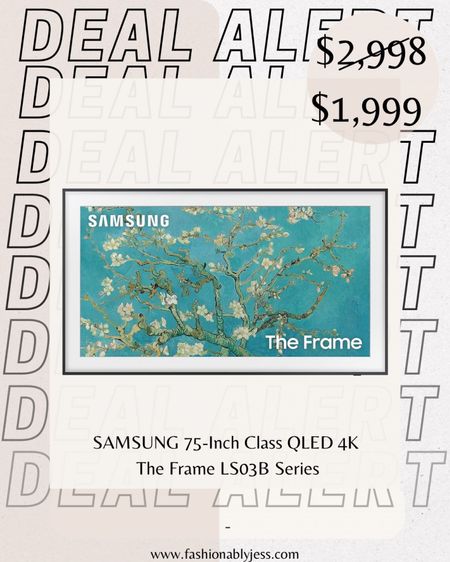 ✨DEAL ALERT✨
Can’t  believe this 75 inch Samsung frame tv is now on sale! Get it for $1000 off ! 

#LTKsalealert #LTKhome #LTKSale