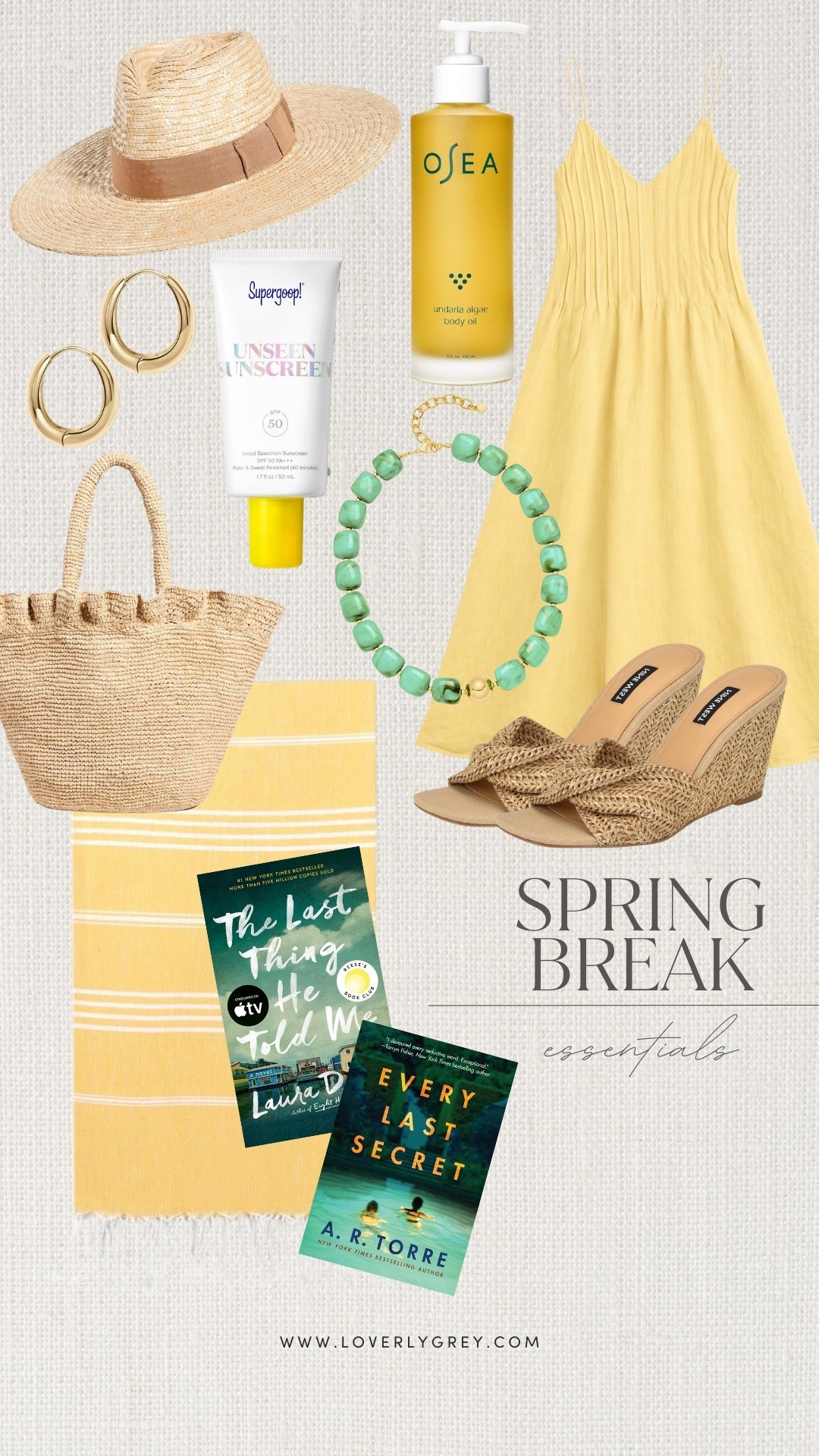Spring break essentials! You’ll need to get a book to read while lounging on the beach and I recommend both options pictured here! Don’t forget to also grab your cute bag to carry your sunscreen and towel in while you’re on vacation!

#LTKSeasonal #LTKootd #LTKgrwm