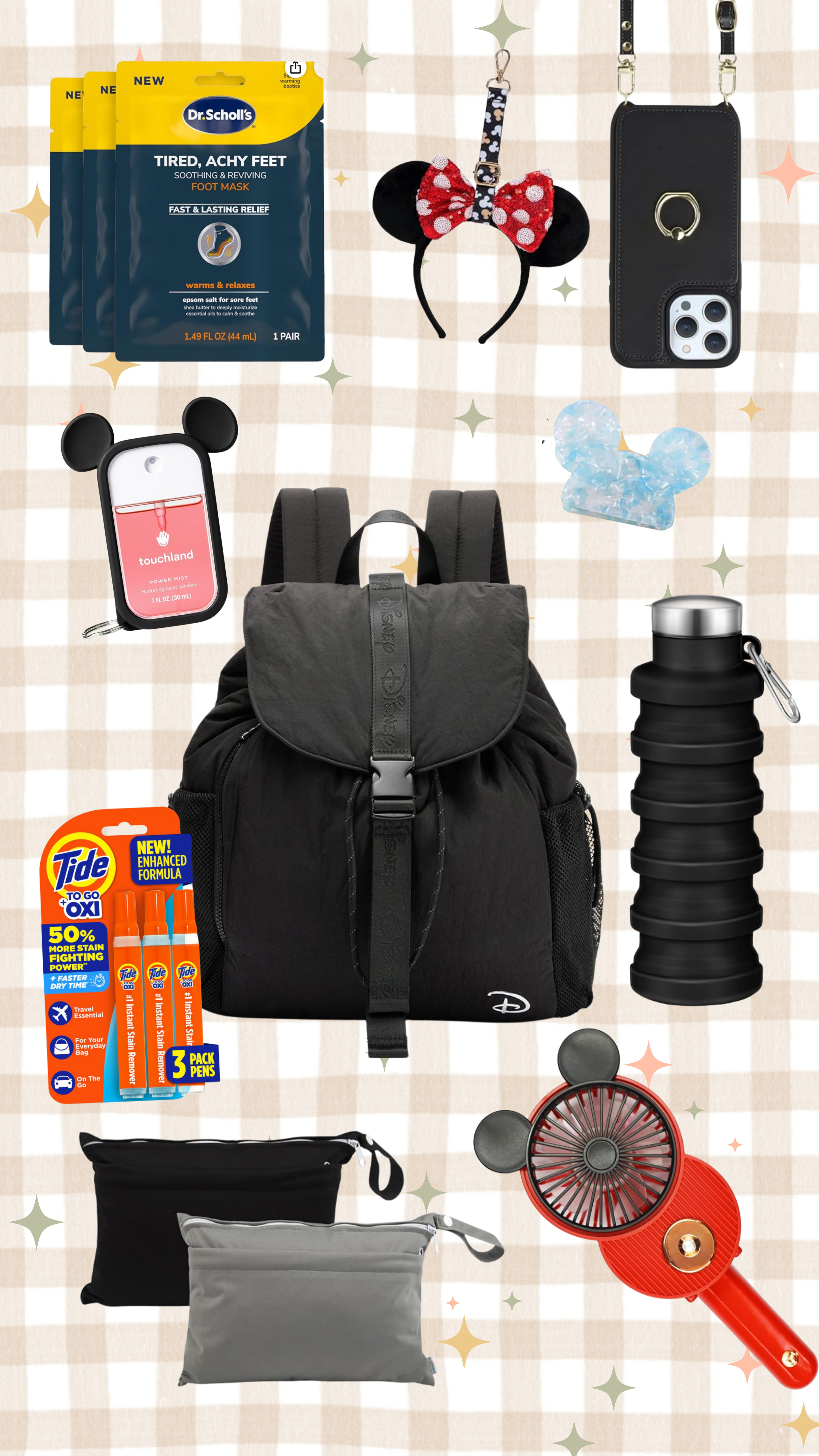 Must-haves for a Disney day! This collection has everything you need for comfort and convenience, from a cute backpack to a mini fan. Perfect for any Disney adventure! 

 #LTKdayinmylife #LTKTravel