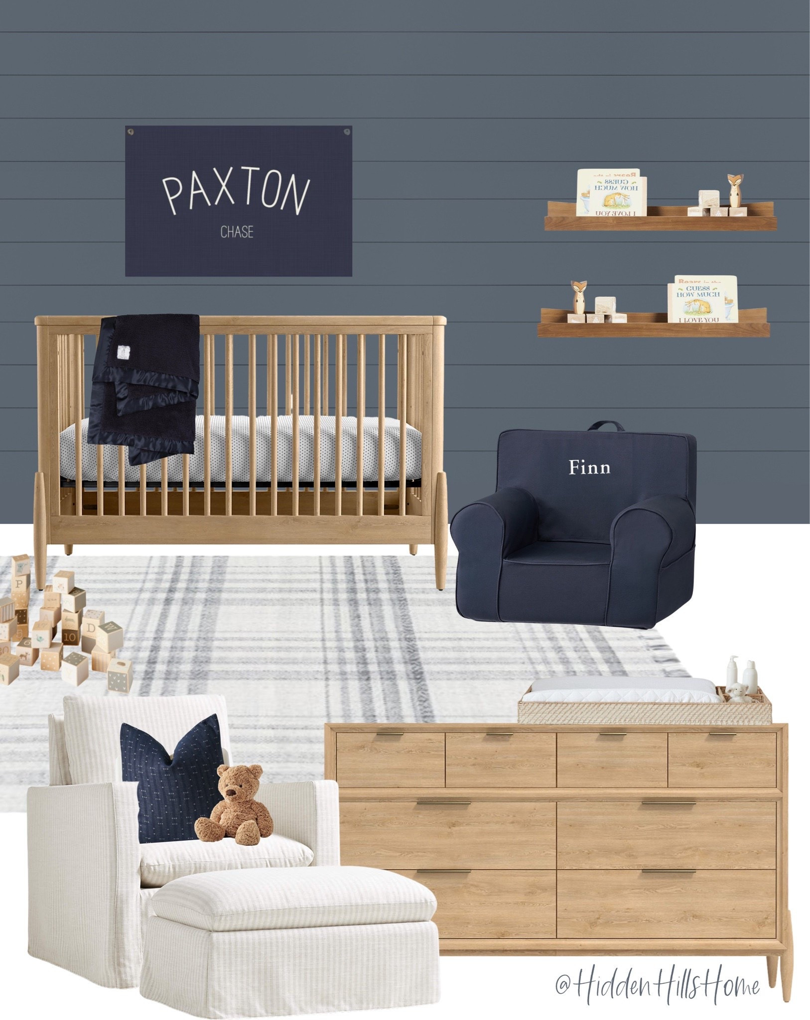 Nursery decor, nursery mood board, baby boys room, nursery inspiration, navy blue baby’s room Inspo, nursery design #nursery
Wall color is SW Granite Peak

#LTKHome #LTKSaleAlert #LTKBaby