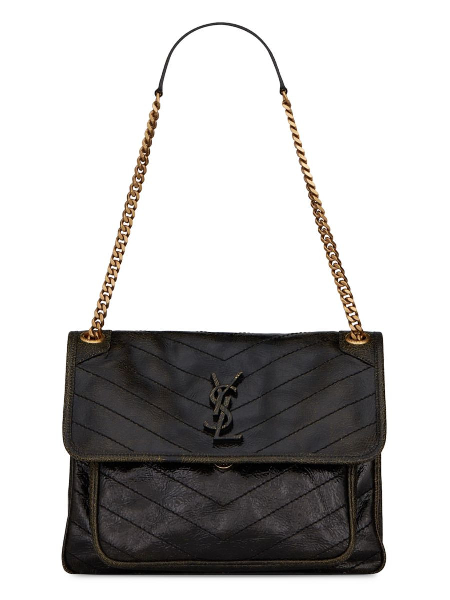Niki Medium Chain Bag In Crinkled Leather | Saks Fifth Avenue