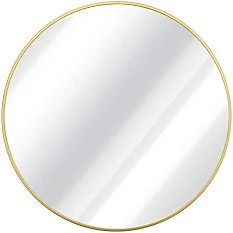 Growsun 48 inch Wall Round Mirror Large Metal Frame Circle Mirror for Washrooms, Living Rooms, Go... | Amazon (US)