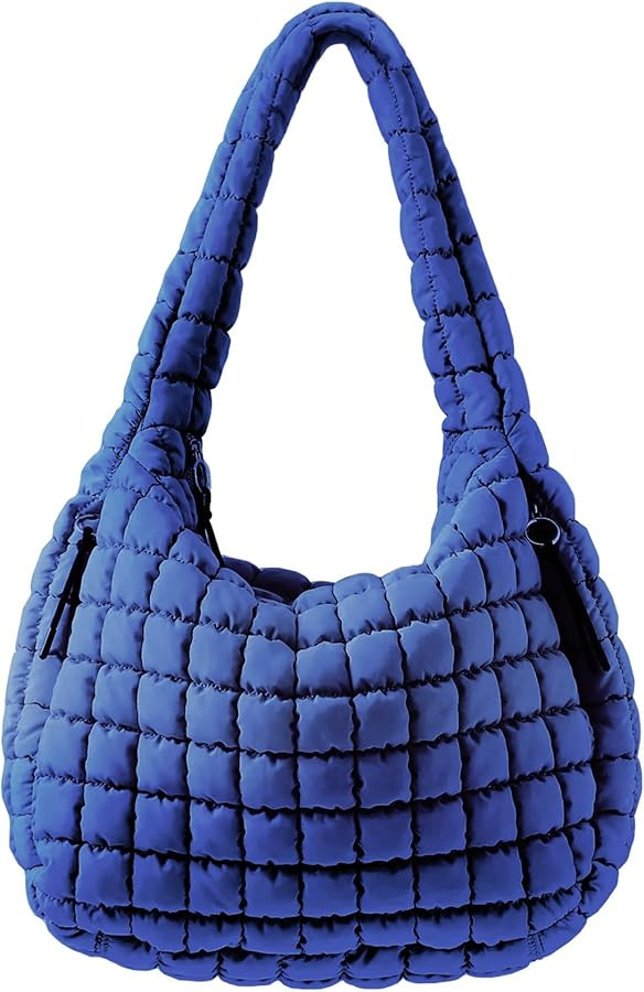 Puffer Quilted Shoulder Bag for Women Padding Shoulder Bag Puffy Hobo Bag Trendy Tote Bag 2024 | Amazon (US)