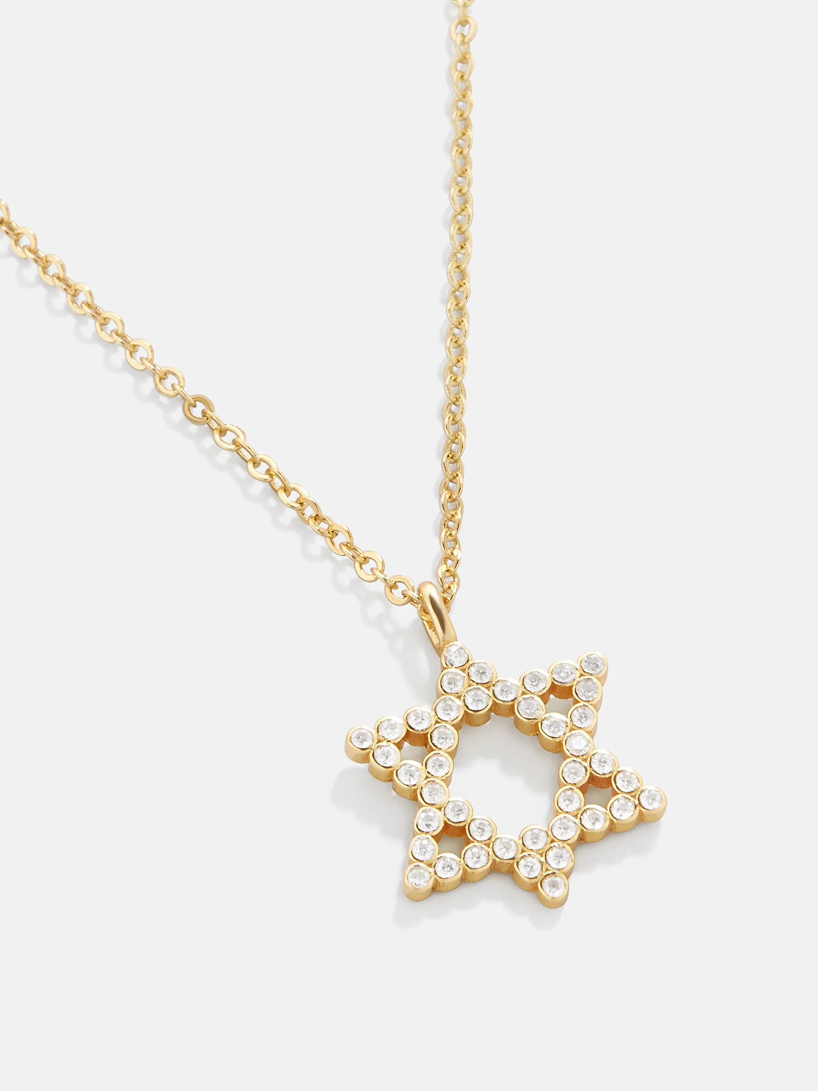 Star of David 18K Gold Necklace - Gold/PavÃ© | BaubleBar (US)