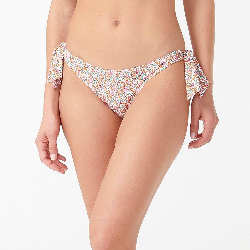 Side-tie lowrider bikini bottom in Liberty® Eloise floral | J.Crew US