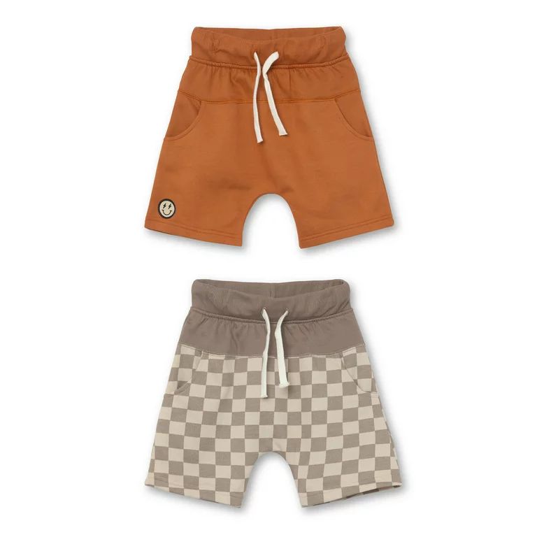 Little Star Organic Toddler Boy 2Pk Harem Shorts, Size 12M-5T | Walmart (US)
