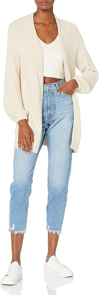 The Drop Women's Mirabelle Long Belle Sleeve No Closure Fuzzy Jersey Cardigan | Amazon (US)