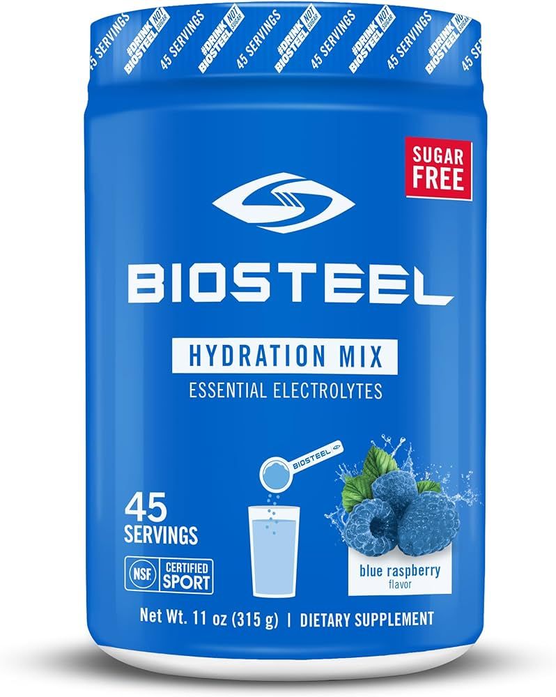 BioSteel Zero Sugar Hydration Mix, Great Tasting Hydration with 5 Essential Electrolytes, Blue Ra... | Amazon (US)
