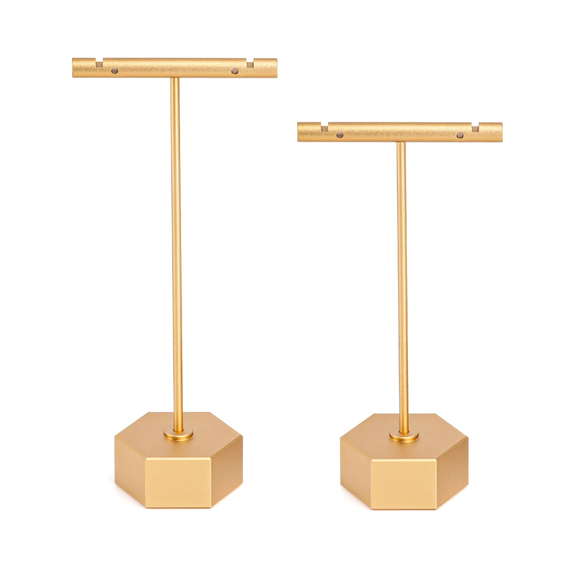 Metal Earring Stand Display Hexagon Base Earring T Bar Display Necklace Bracelet Ring Ear Studs J... | Amazon (US)
