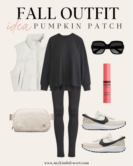 Fall pumpkin patch outfit idea. I love this oversized puffer vest and Lululemon belt bag. 

#LTKSeasonal #LTKfitness #LTKstyletip