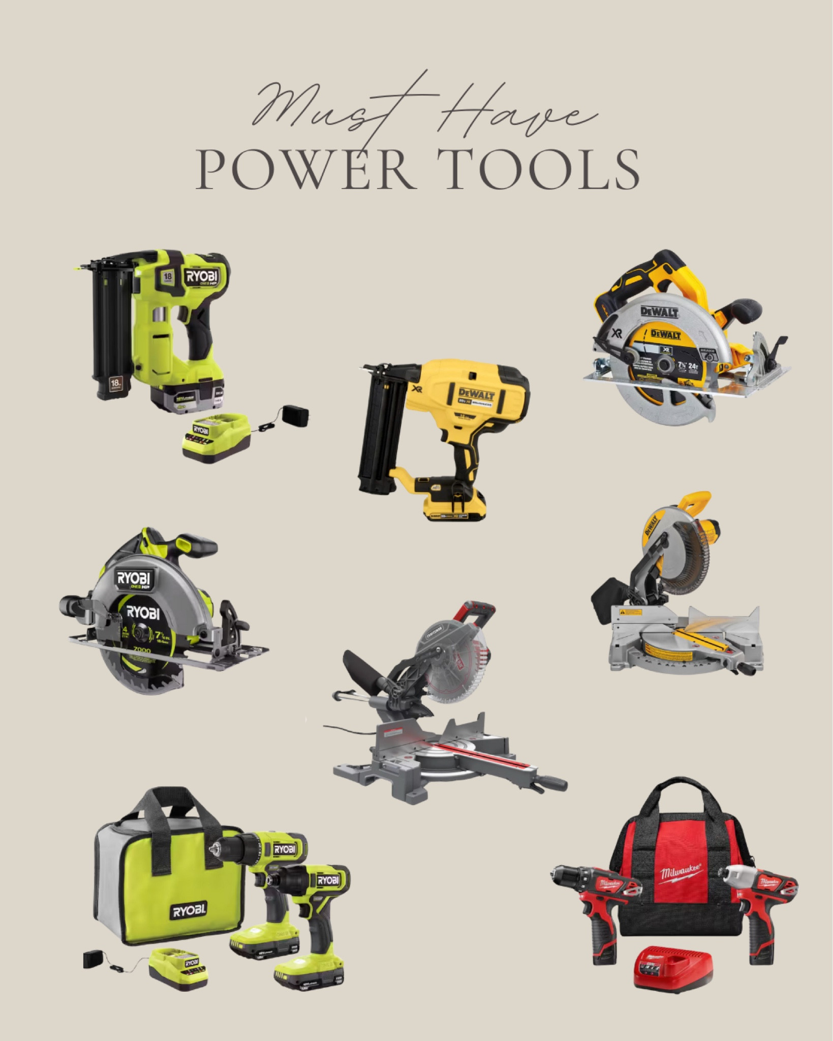 4 Power Tools you should have when doing home improvement projects.

#tools
#homeimprovement 

#LTKSaleAlert #LTKHome
