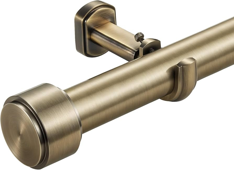 Heavy Duty Curtain Rods,1 1/4" Large Diameter Premium Nonadjustable Curtain Rod,84in/7ft Custom W... | Amazon (US)