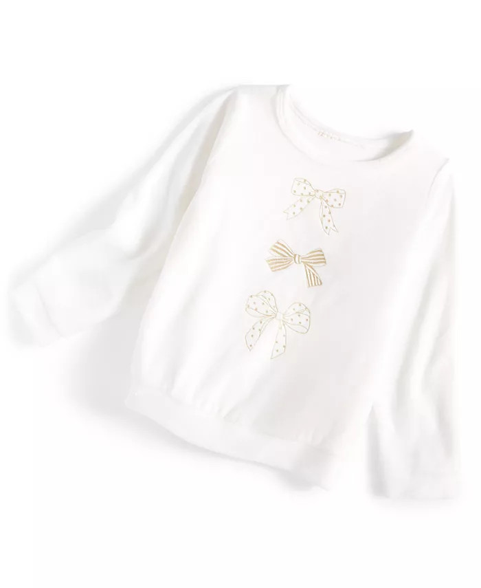Toddler Girls Bow Velour Top, Created for Macy's | Macy's