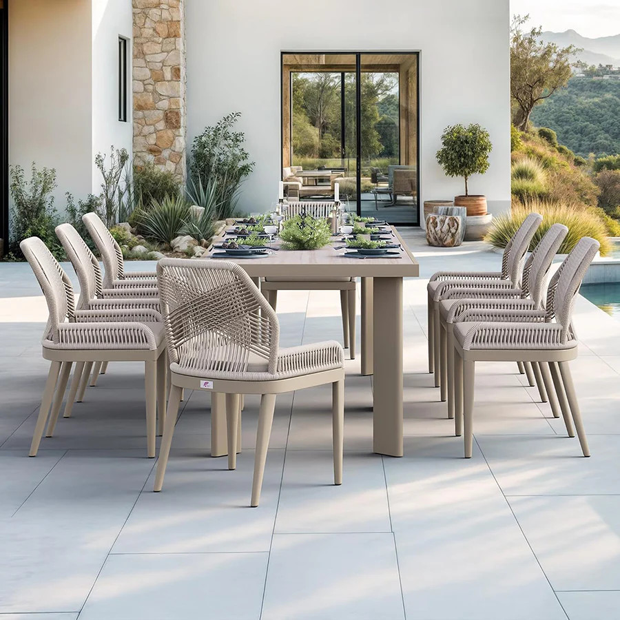 PURPLE LEAF 7/9/11 Pieces Patio Dining Set with Sunbrella Cushions All-Weather Wicker Patio Table... | Purple Leaf