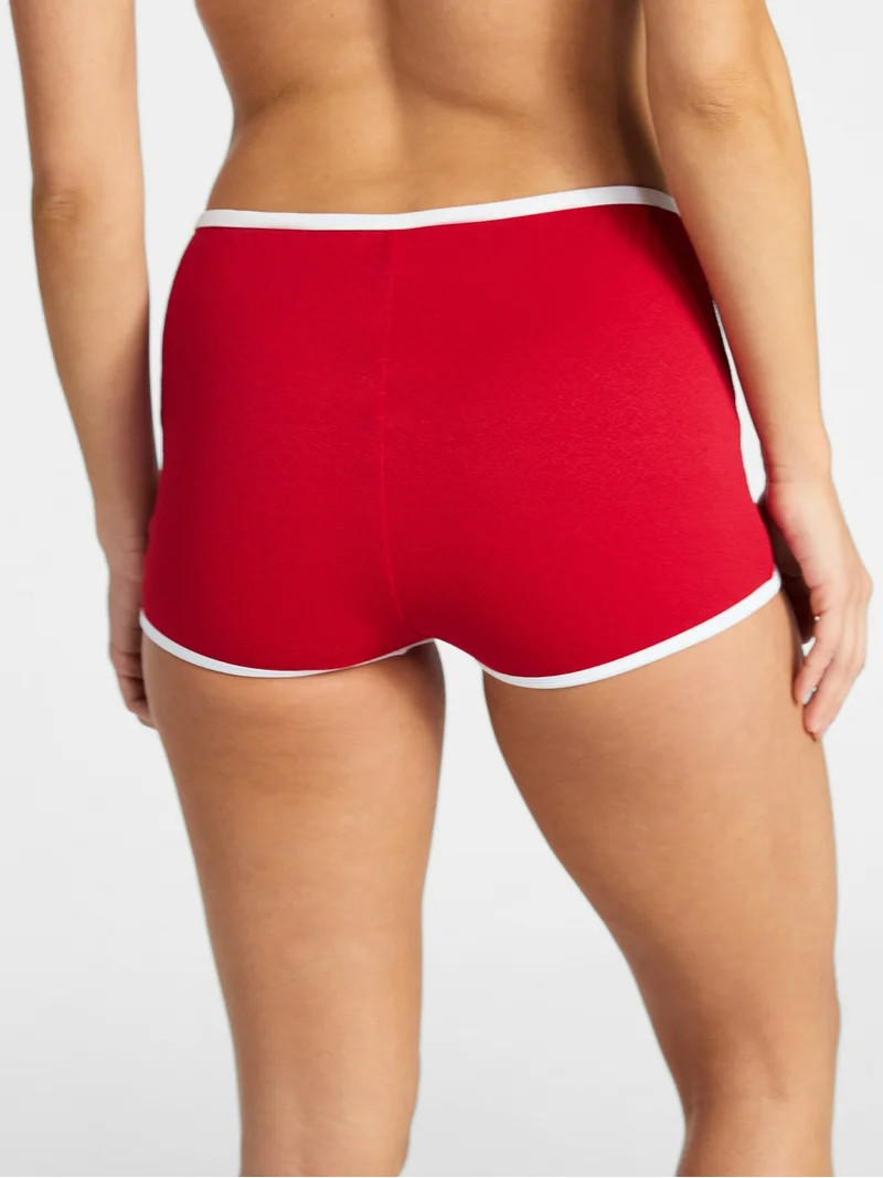 Time and Tru Women's and Women's Plus Size High Waist Swim Boyshorts, Sizes XS-3X | Walmart (US)