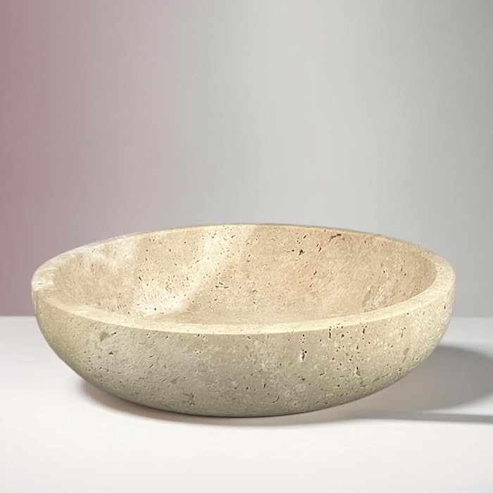 Travertine Decorative Bowls for Home Decor, Marble Fruit Bowl for Kitchen Counter, Keys Bowl for ... | Amazon (US)