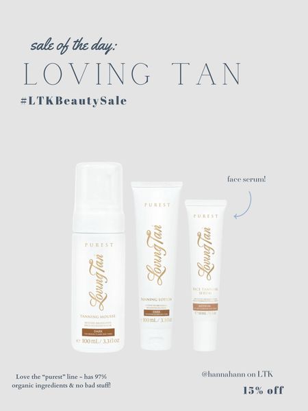 15% off Loving tan!! Great time to stock up for summer / before any vacations! I love the purest line from them! ☀️🧴

#LTKBeauty #LTKSaleAlert