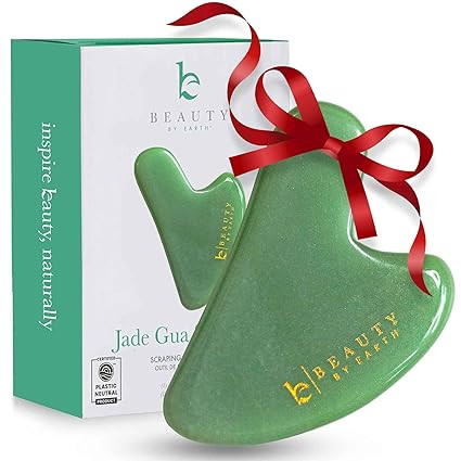 Jade Gua Sha - Smoothes Fine Lines &amp; Wrinkles, Stocking Stuffers for Women, Face Sculpting Tool f... | Amazon (US)