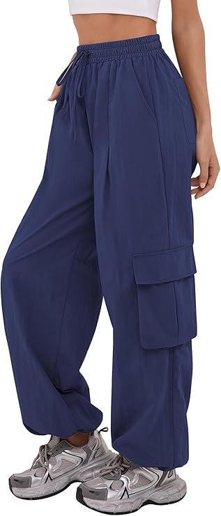 ZAFUL Cargo Pants for Women High Waisted Casual Pants Baggy Wide Leg Y2K Streetwear with 6 Pocket... | Amazon (US)