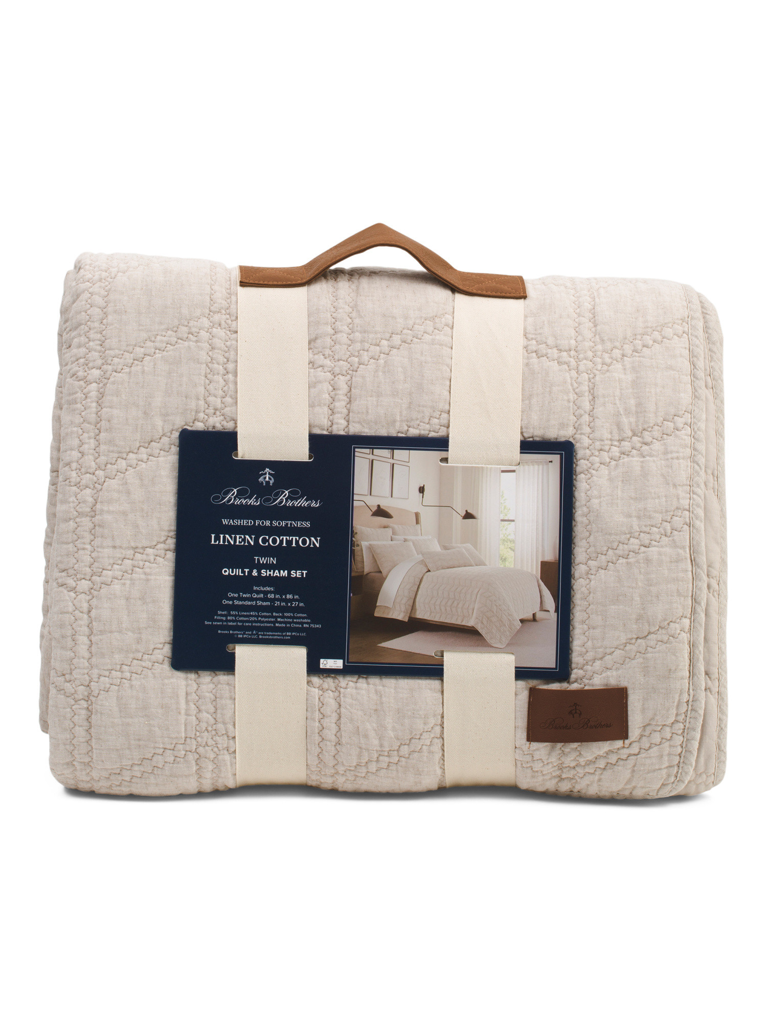 Linen Blend Chevron Quilt Set | Bed & Bath | Marshalls | Marshalls