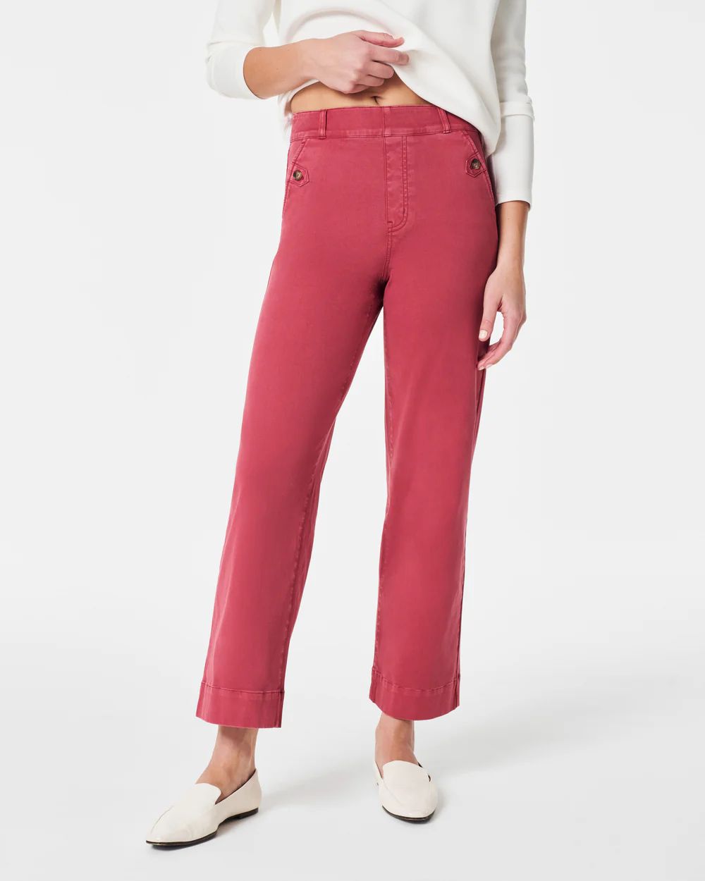 Stretch Twill Cropped Pant | Spanx