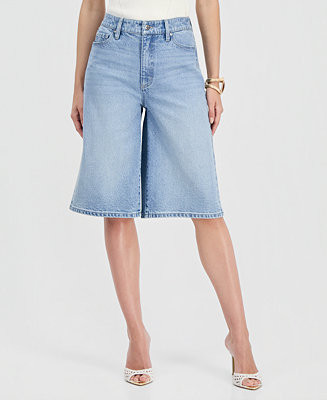 Women's High Rise Long Denim Shorts | Macy's