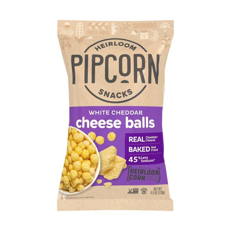 Pipcorn White Cheddar Cheese Balls - 4.5oz | Target