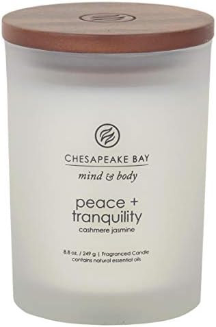 Chesapeake Bay Candle Scented Candle Peace + Tranquility (Cashmere Jasmine) Medium Jar Home Déco... | Amazon (US)
