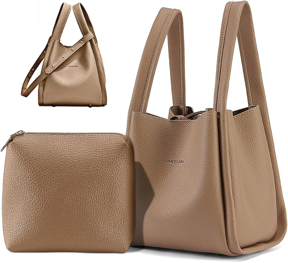 Small Bucket Bags for Women, Trendy Vegan Leather Mini Crossbody Handbag with Adjustable Shoulder... | Amazon (US)