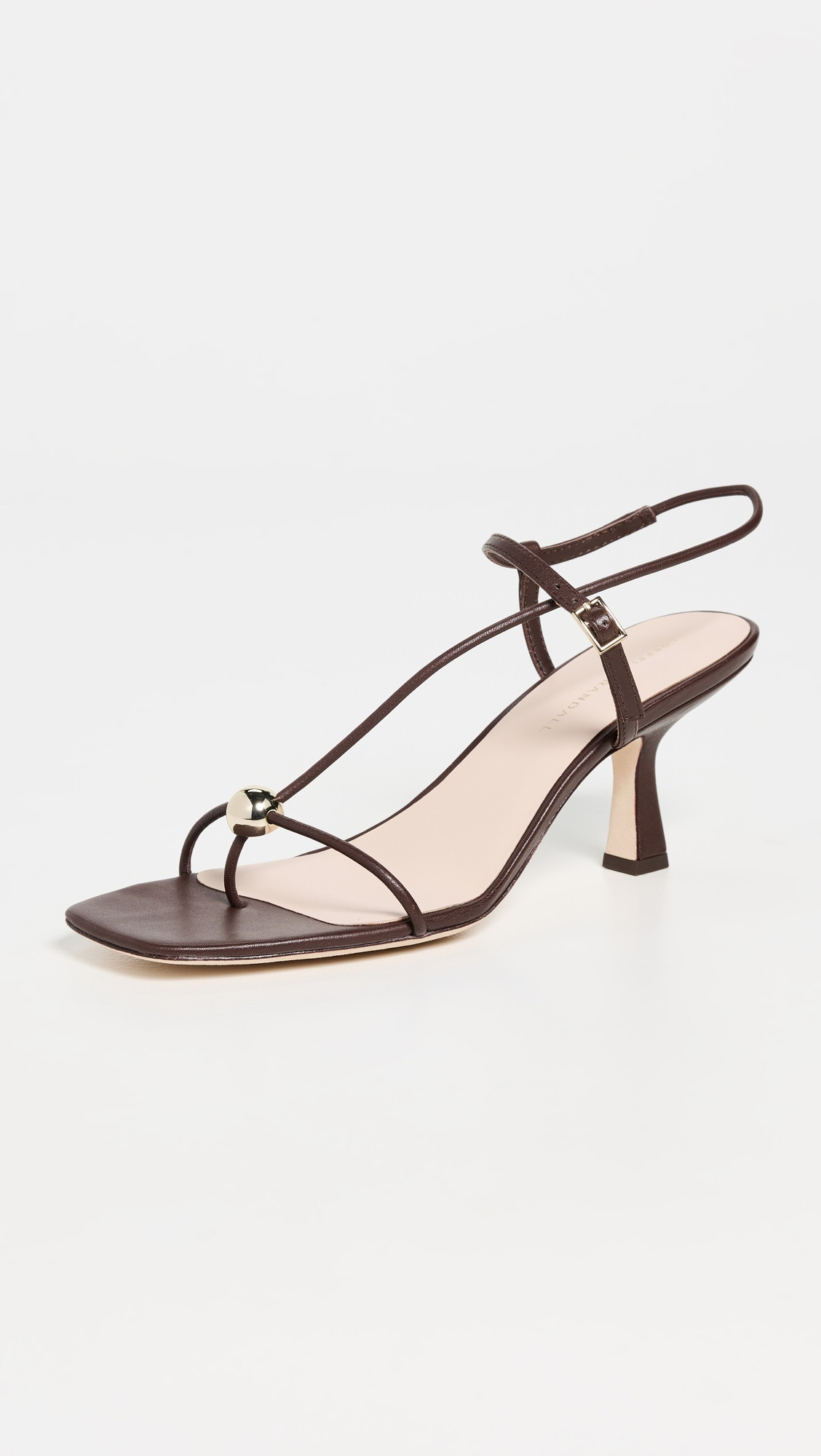 Loeffler Randall Triana Strappy Mid-Heel Sandals with Ball Espresso 12 | Shopbop