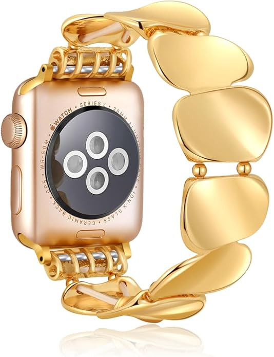 Stretchy Bracelet Bands Compatible with Apple Watch 38mm 40mm 41mm 42mm 44mm 49mm, Jimbird Elasti... | Amazon (US)