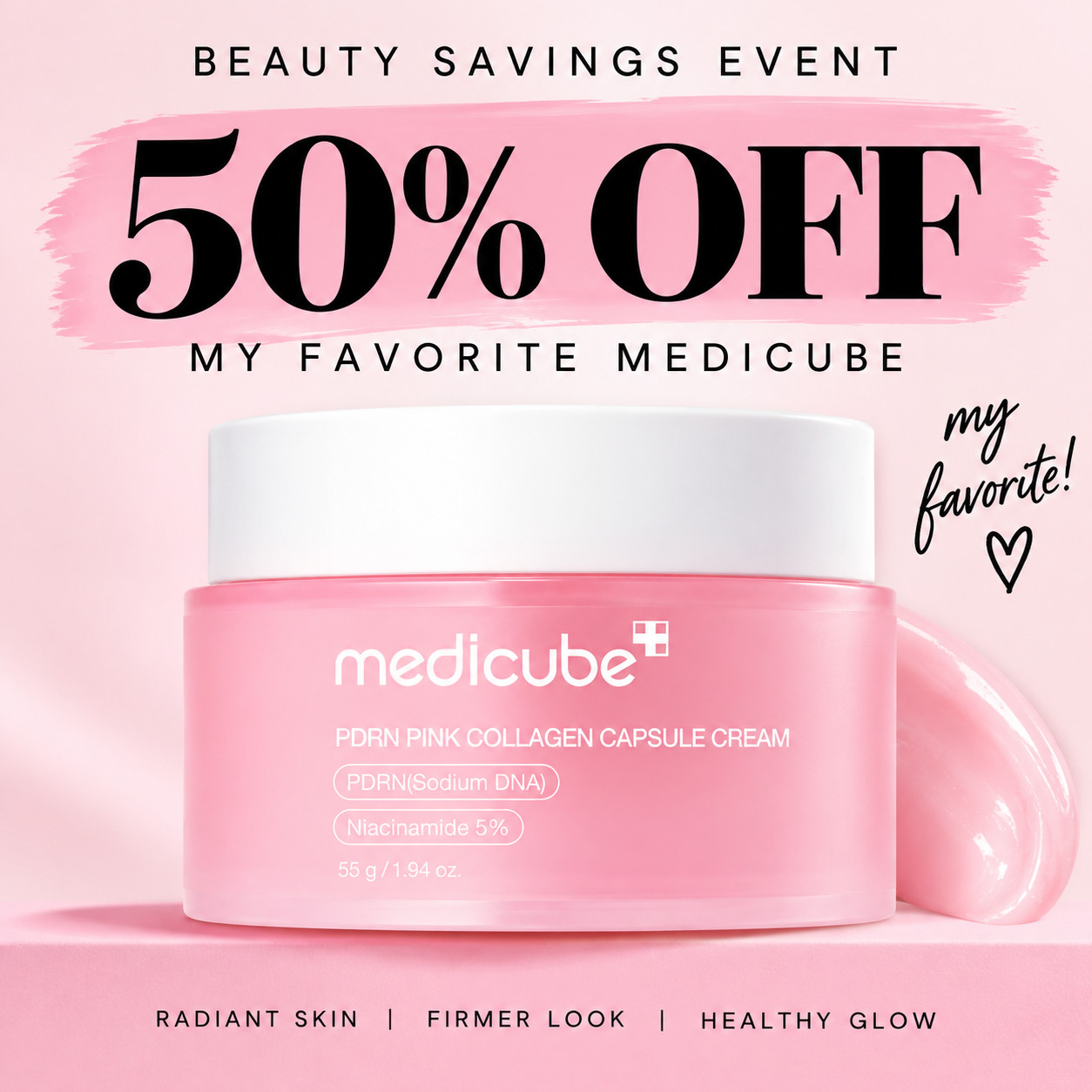 My favorite Medicube is 50% OFF! 💕 If you’ve been wanting to try the PDRN Pink Collagen Capsule Cream, now is the time to grab it during the Beauty Savings Event! ✨

🛍️ Such a good deal on one of my skincare favorites!

#UltaBeauty #UltaSale #BeautySavingsEvent #Medicube #MedicubeSkincare #PDRN #SkincareFinds #BeautyDeals #50PercentOff #SkincareFavorites #Ad #AffiliateLink 

 #LTKSaleAlert #LTKBeauty