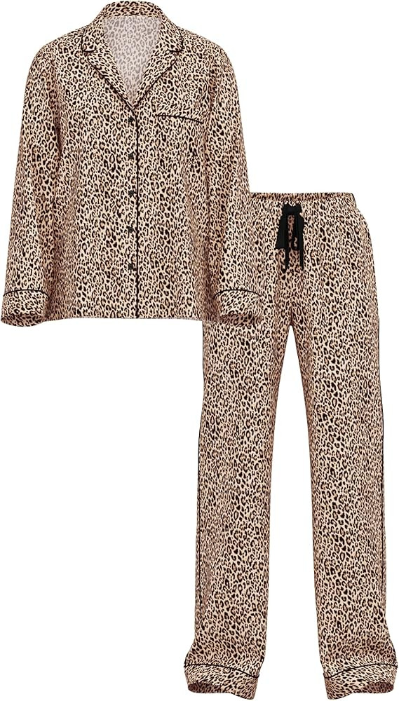 Victoria's Secret Flannel Pajama Set, Long Sleeve Button Down Shirt & Pants, Sleepwear for Women ... | Amazon (US)