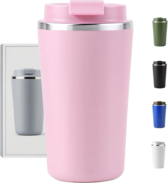 Copo Térmico Café - 510ml, Parede Dupla Isolamento Inox 304, Base Emborrachada, Quente 6 horas,... | Amazon (BR)