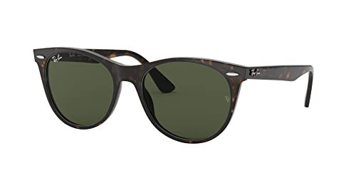 Ray-Ban Unisex RB2185 Wayfarer II Round Sunglasses, Tortoise/G-15 Green, 55 mm | Amazon (US)