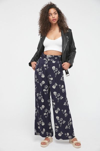 UO Diane Paperbag Wide Leg Pant | Urban Outfitters (US and RoW)