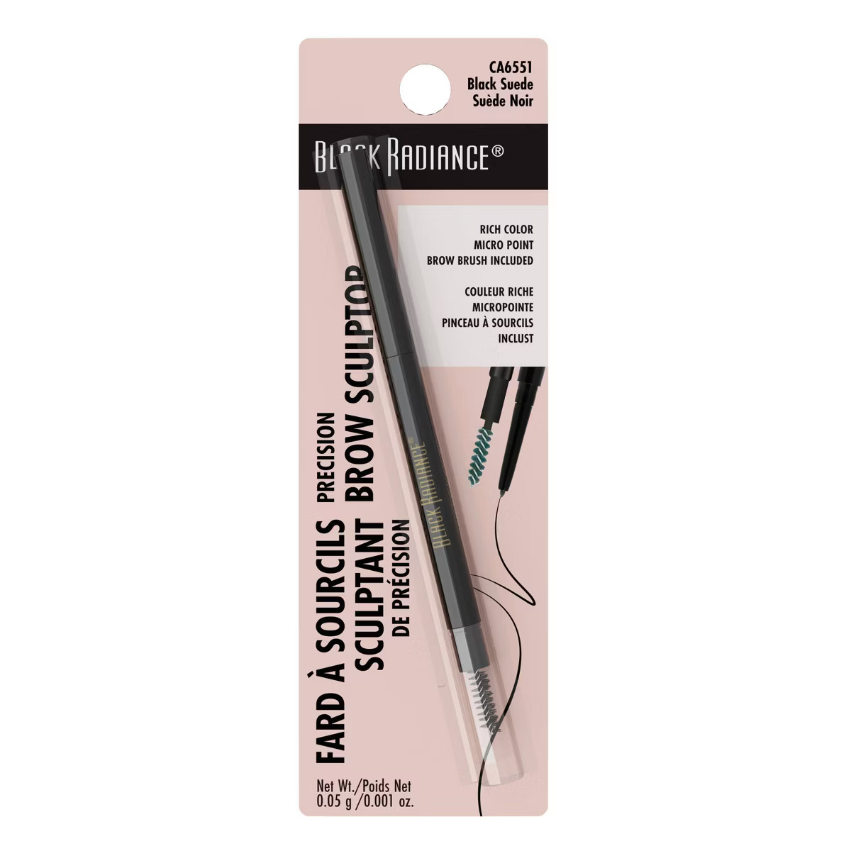 Black Radiance Precision Brow Sculptor - Black - 0.008oz | Target