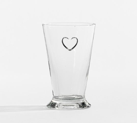 Heart Embossed Drinking Glasses - Set of 4 | Pottery Barn (US)