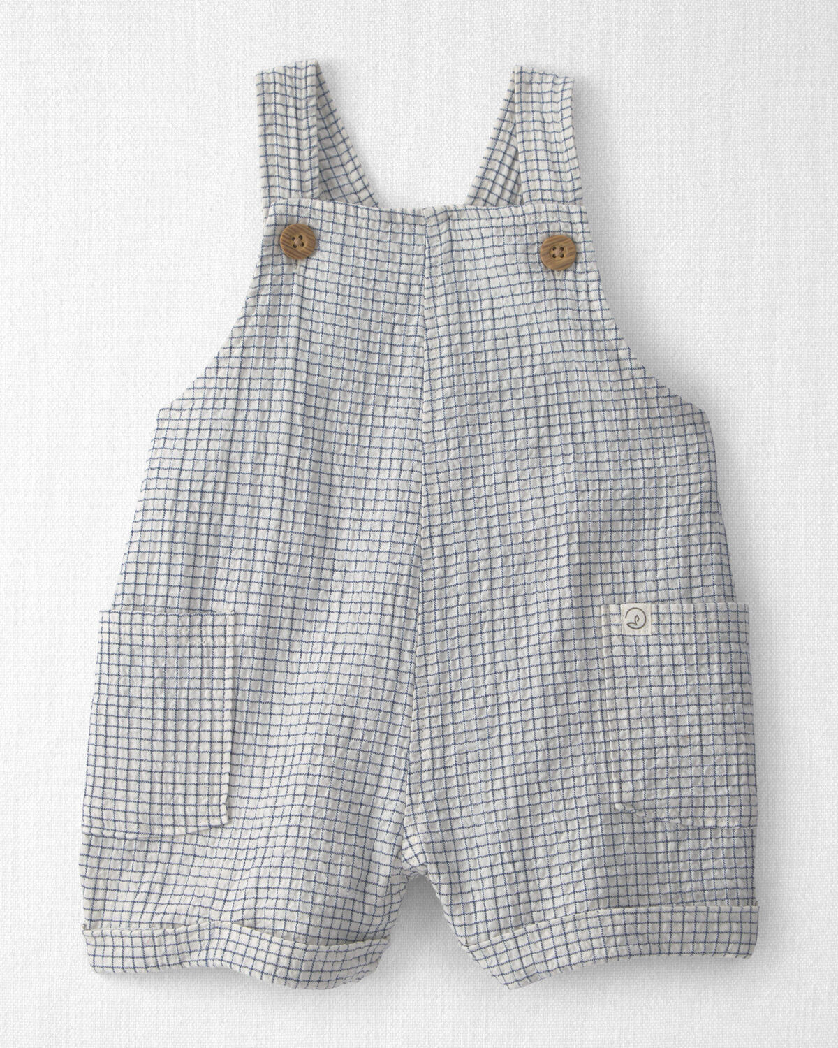 Baby Organic Cotton Seersucker Gauze Shortalls | Carter's Inc
