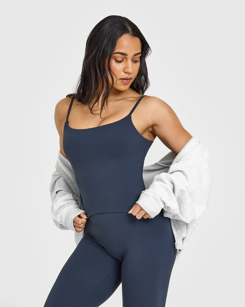 SoftMotion™ Strappy Mid Vest with Built in Bra Shelf 
 True Blue | Oner Active (UK / US)