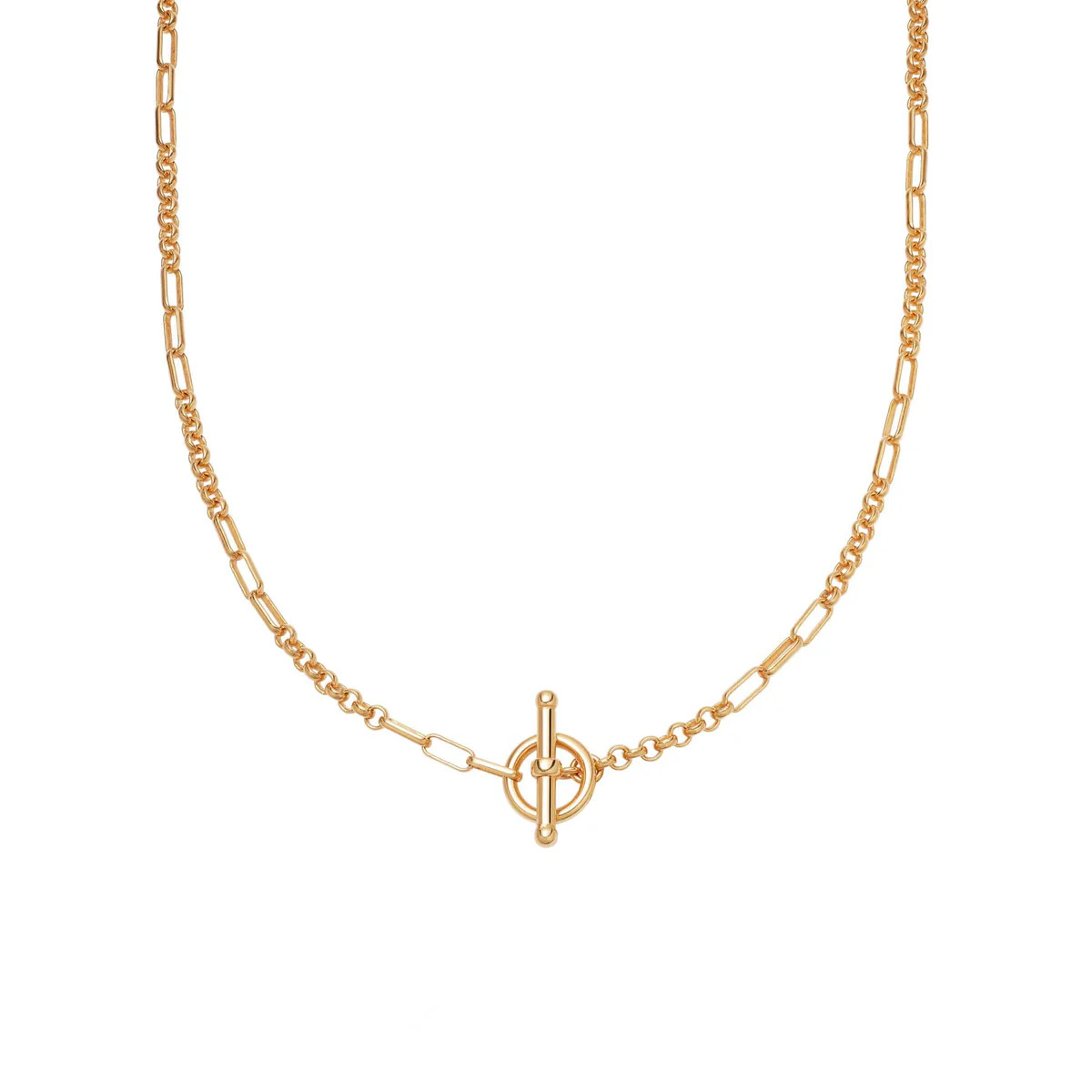 Estée Lalonde Interlock Chain Necklace 18ct Gold Plate | Daisy London Jewellery