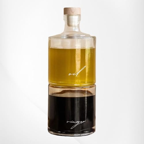 Oil and Vinegar Glass Dispenser Set, 8oz Bottles with Cork Lid - Handcrafted, Premium Quality, Ec... | Amazon (US)