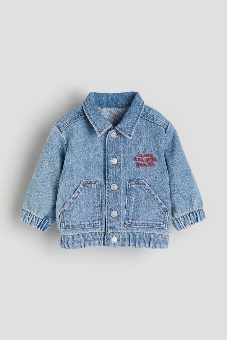 Denim Jacket - Denim blue/La mer - Kids | H&M US | H&M (US + CA)