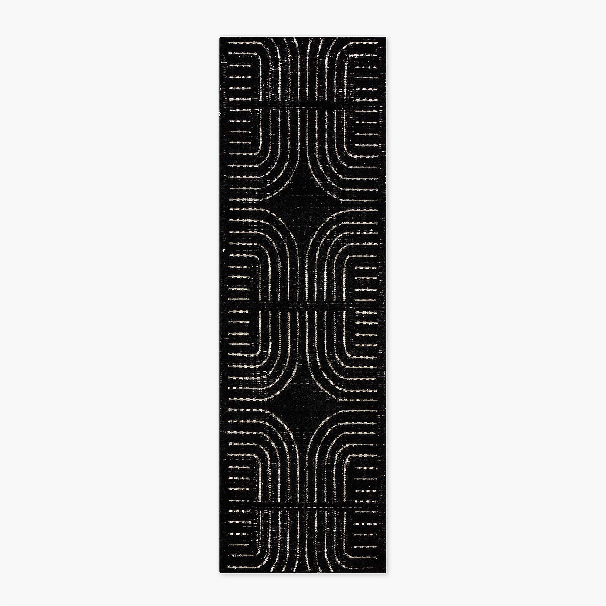 Asti Hand-Tufted Black and White New Zealand Wool Runner Rug 2.5'x8' + Reviews | CB2 | CB2