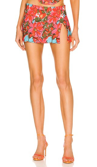 Micro Mini Skirt in Parisian Flower Rouge | Revolve Clothing (Global)