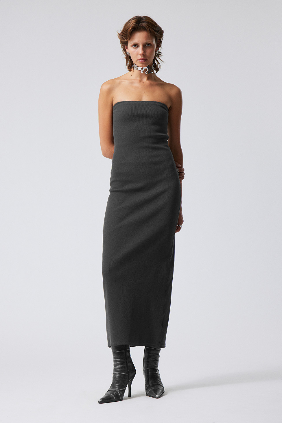 Tania Ribbed Tube Dress | Weekday