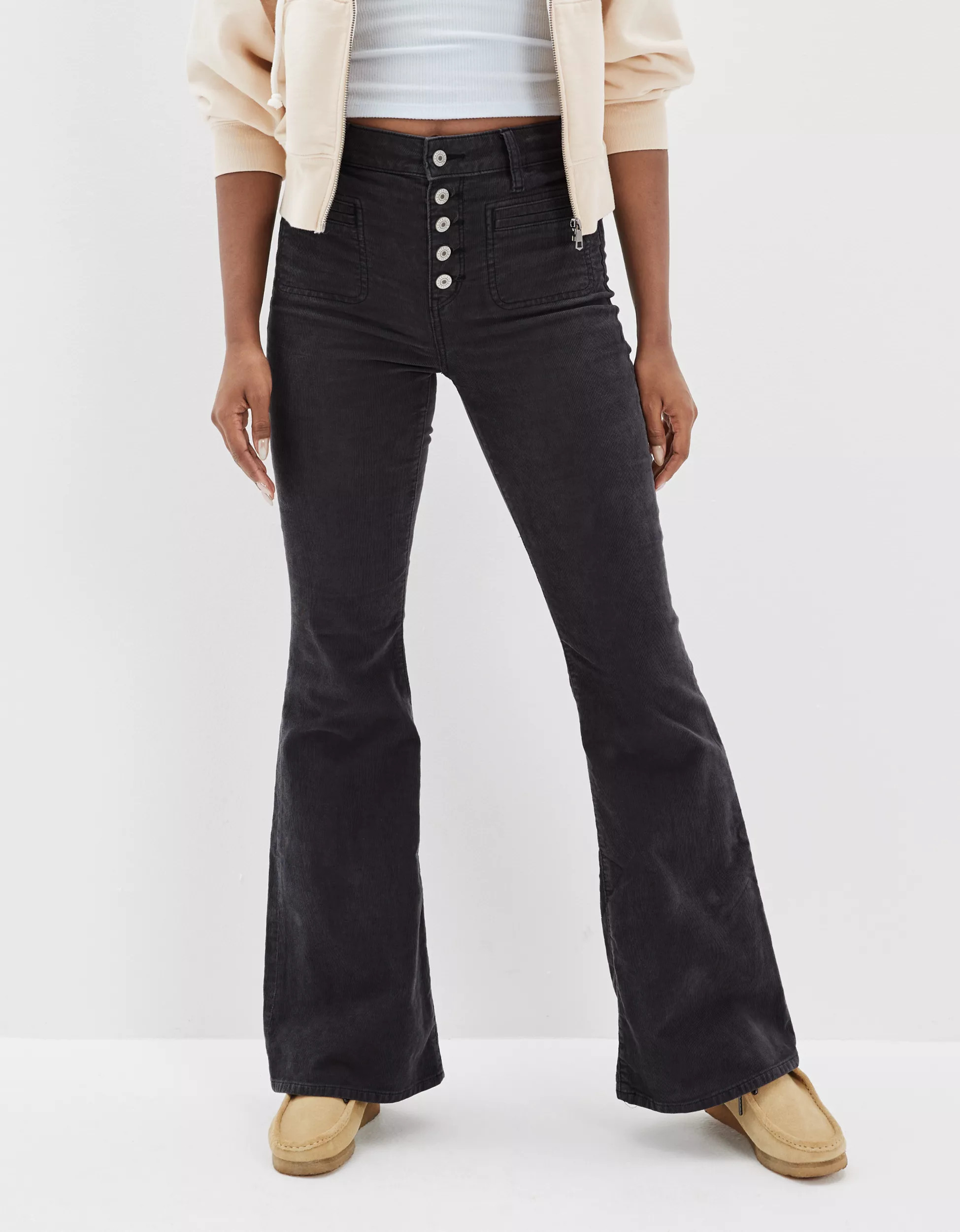 AE Stretch Corduroy Super High-Waisted Flare Pant | American Eagle Outfitters (US & CA)