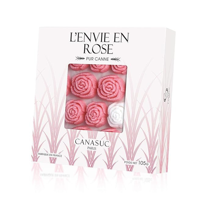 Canasuc Paris, L' Envie en Rose Pur Sucre de Canne,"Window Gift Box" of 36 Assorted French Molded... | Amazon (US)