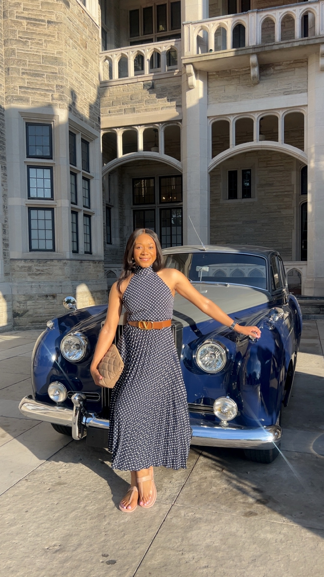 Polka Dots have always been a favourite of mine. This exact dress is on of my Zara sale finds (may be sold out) - Ref. 3555/902. The dress came with a belt but I replaced it with my own. Wearing a size small for reference 
Linking some of my favourite polka dot dress finds.


Summer dress, summer outfit, date night outfit, what to wear, how to style, saint Laurent pouch, cocktail dress, graduation dress, spring dress, spring outfit, dinner outfit, girls night out, Valentino belt. 