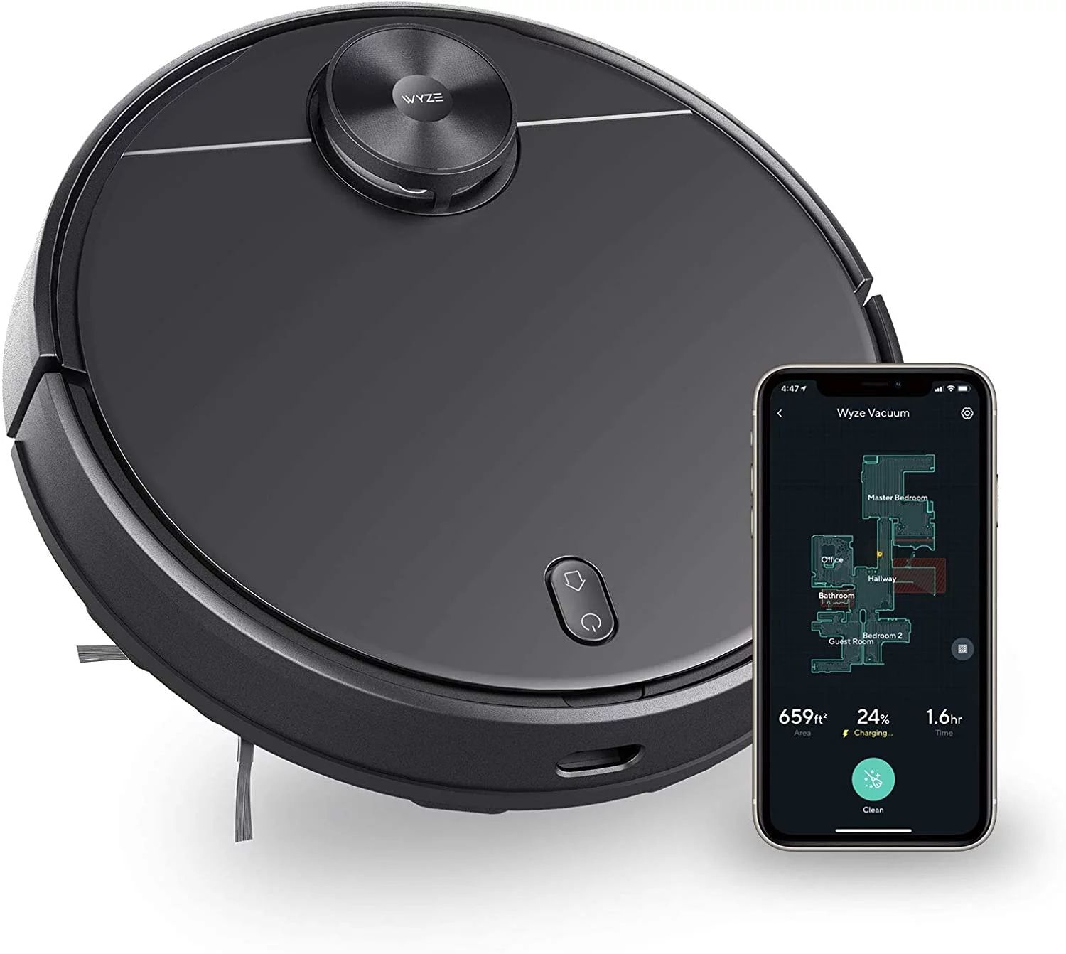 Wyze Robot Vacuum with LiDAR Room Mapping, 2,100Pa Strong Suction, Straight-line Movements, Virtu... | Walmart (US)